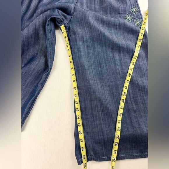 Desigual Embroidery/Sequences Wide Leg Cropped Pants - Picture 13 of 13